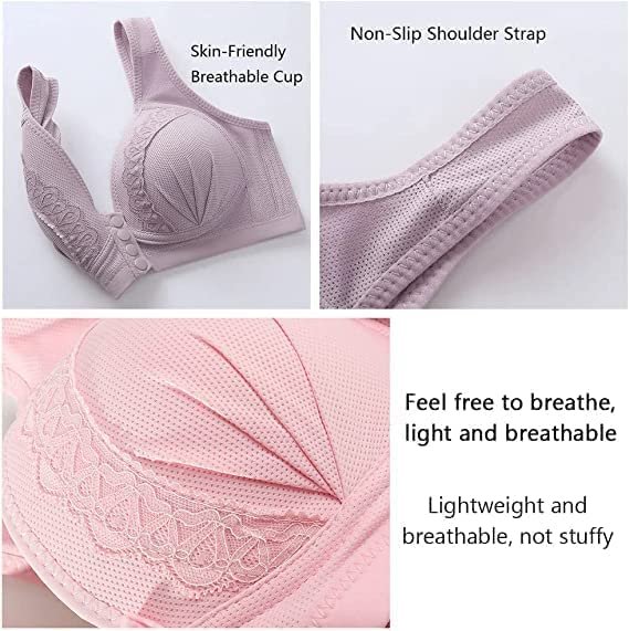 💕BUY 1 GET 2 FREE💕-2024 Front Button Breathable Skin-Friendly Cotton Bra