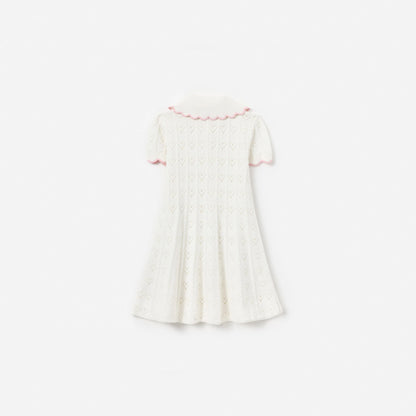 Cream Heart Knit Dress