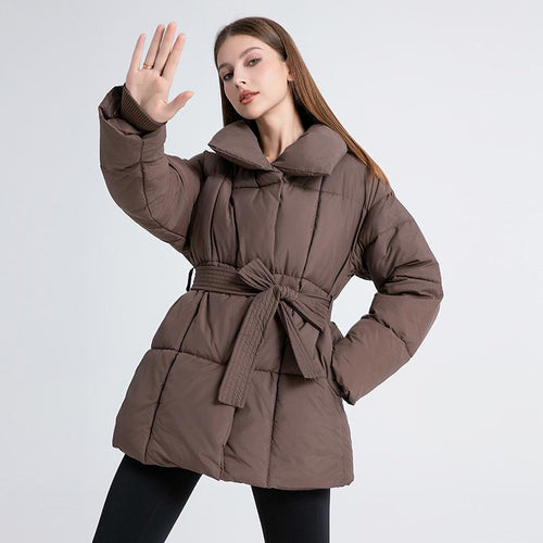 AMELIE – Quilted Winter Coat with Belt