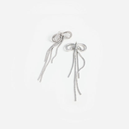Double Crystal Bow Earrings