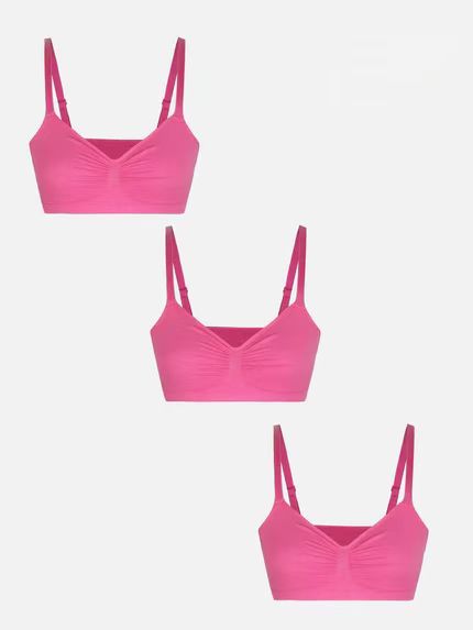 Pocketsh 3-Pack Smooth Seamless Wireless Bra Bundle