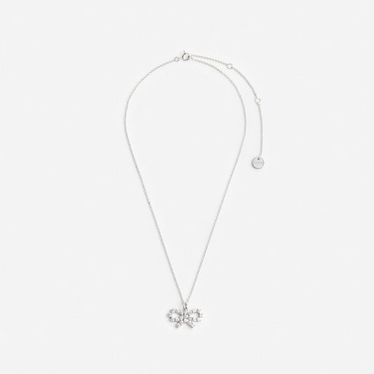 Micro Crystal Bow Necklace