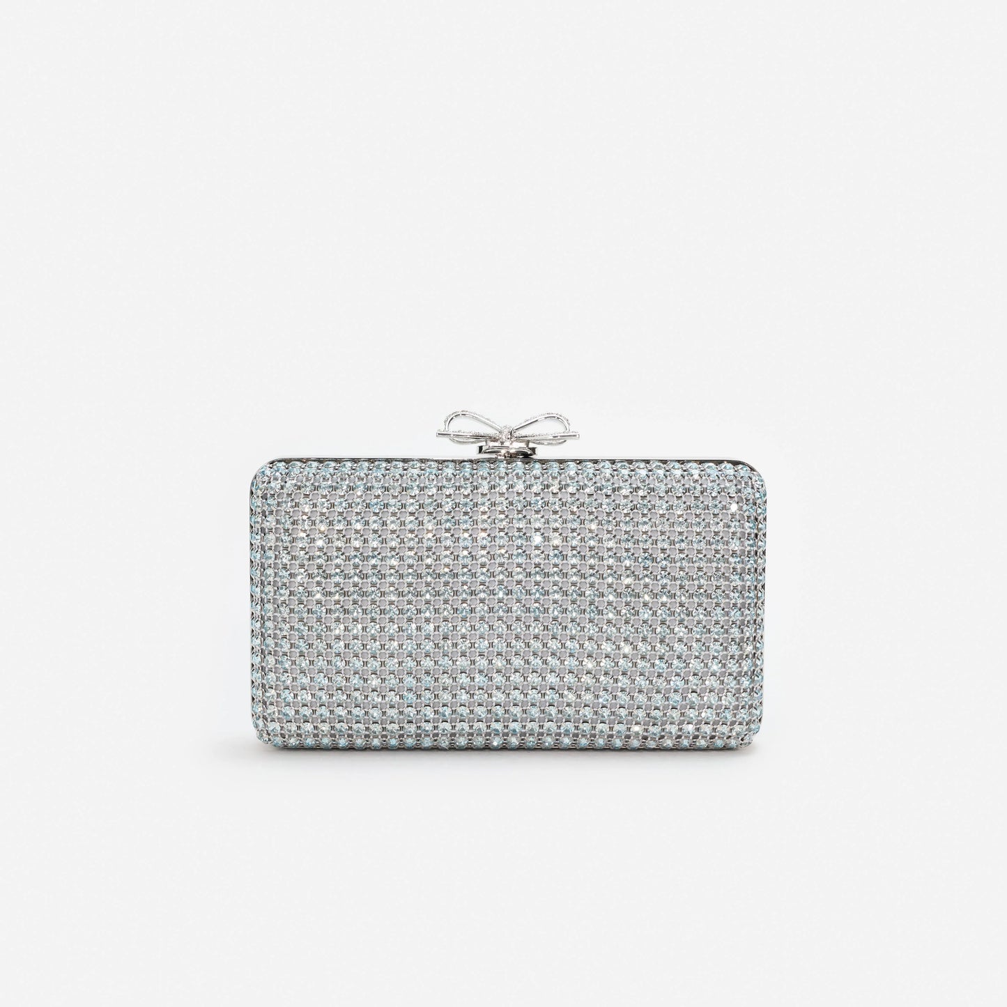 Blue Crystal Chainmail Clutch Bag